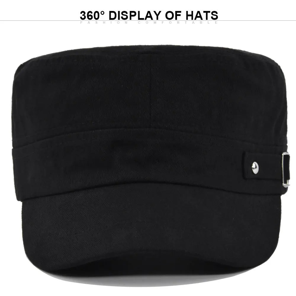 Hat Men's Flat Military Hat Is Simple And Versatile, Middle-Aged Hat Spring And Autumn Duck Tongue Casual Fashion New Style