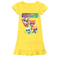 Kids Dresses for Girls Super Kitties Nightdress Summer Clothes Cartoon Nightgown Short-sleeved Pajamas Baby Children Homewear