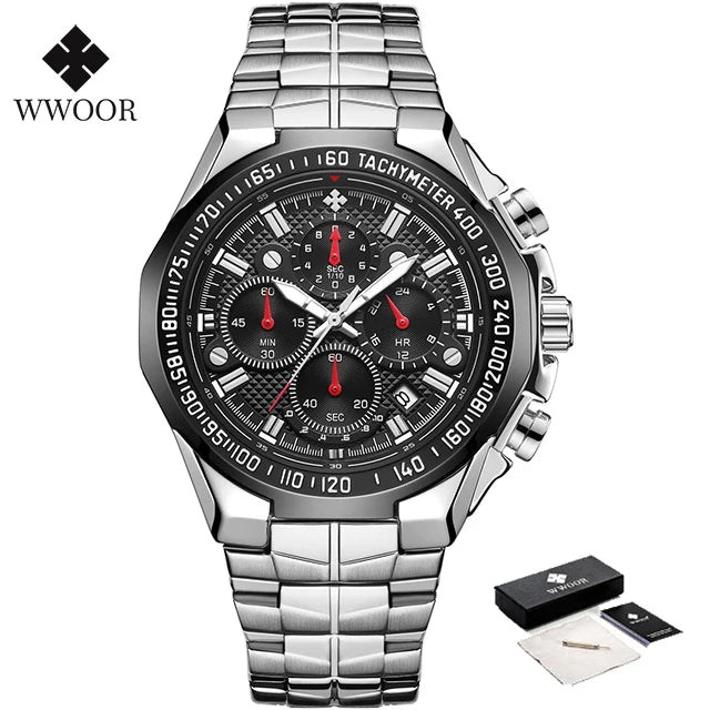 Relogio Masculino WWOOR Mens Watches 2026 Top Brand Luxury Wrist Watches For Men Gold Big Golden Male Chronograph Wristwatch Man