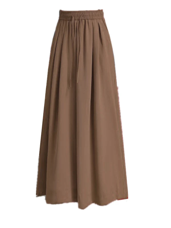 Ice Sensation Women's Summer 2025 New Wide Leg Pants Loose Casual Long Trousers Mom Korean Sle High Waist Polyester Fiber