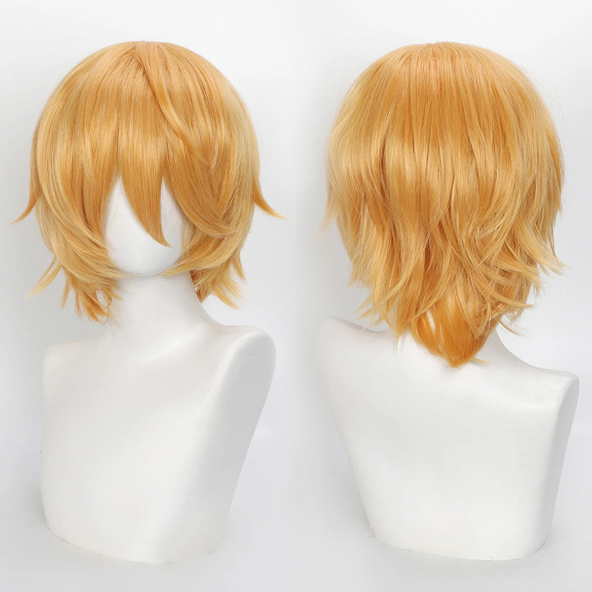 Short Wavy Bob Synthetic Wig with Air Bangs Heat Resistance Shoulder Length Curled 14inch Wigs for Daily Use Cosplay for Women