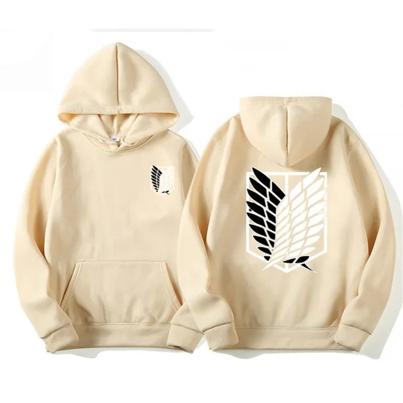 Men's Hoodie Anime Hoodies Men and Women Streetwear Pullover Harajuku Shingeki No Kyojin Hoodies Sweatshirt