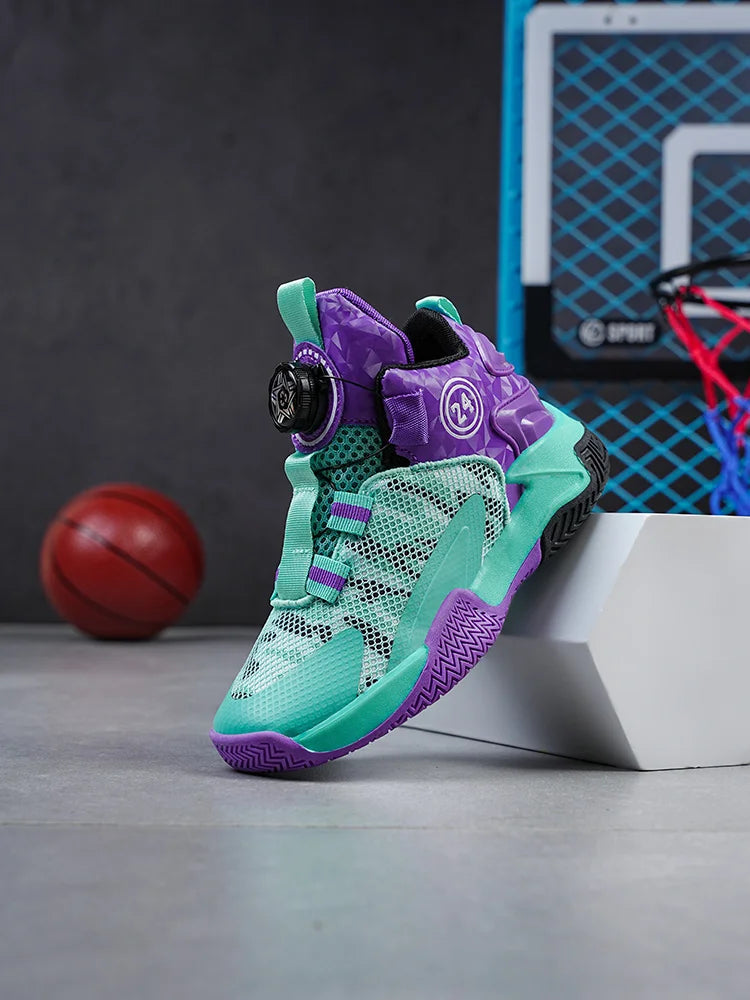 New High-Quality Breathable and Fashionable Casual Basketball Shoes for Children and Boys