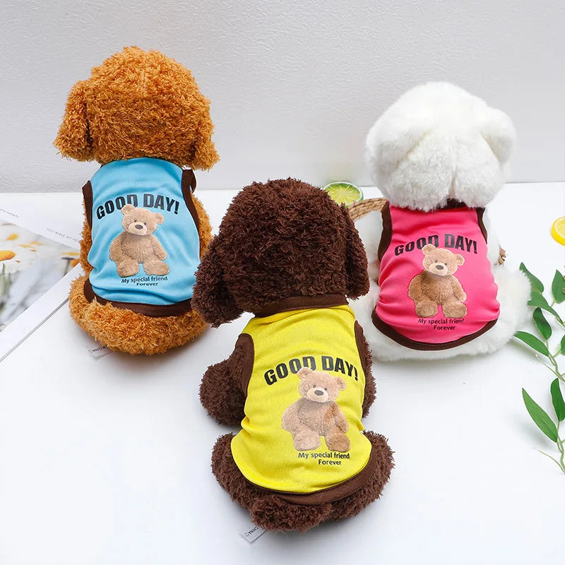Pet Clothes Summer Breathable Puppy Clothes Cat Clothes Summer Dog Vest Breathable Thin Corgi Clothes Dog Costume
