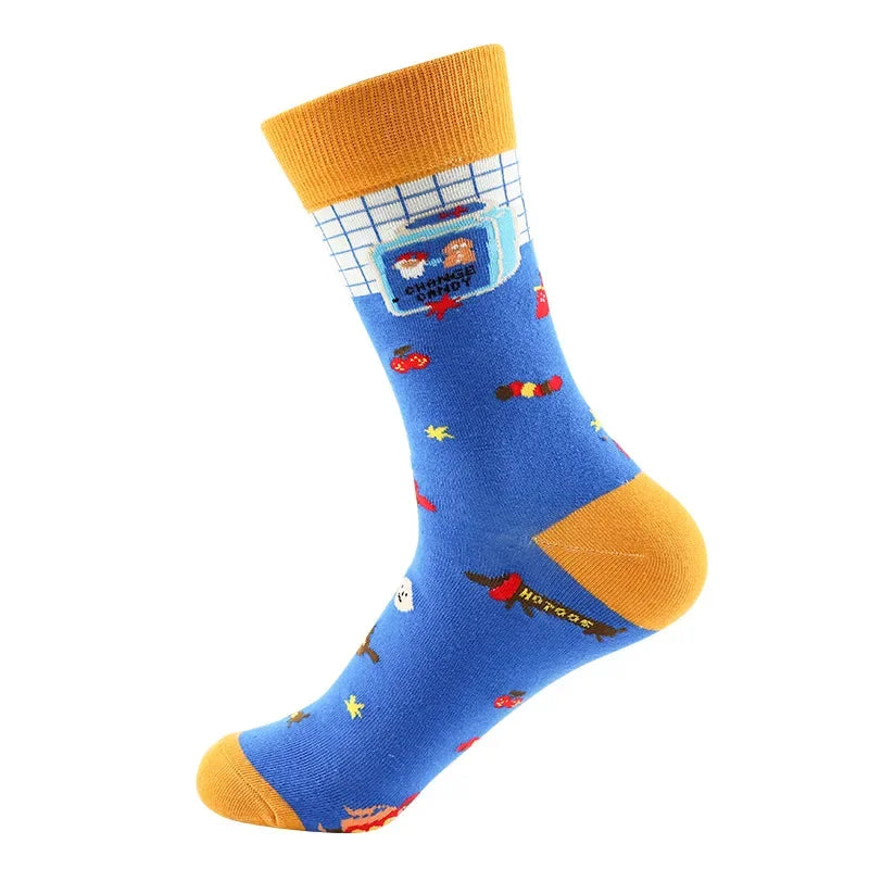 Cute Women Socks Cartoon Animal Food Fruit Socks Kawaii Funny Trendy Socks Happy Harajuku Casual Autumn Spring Stocking