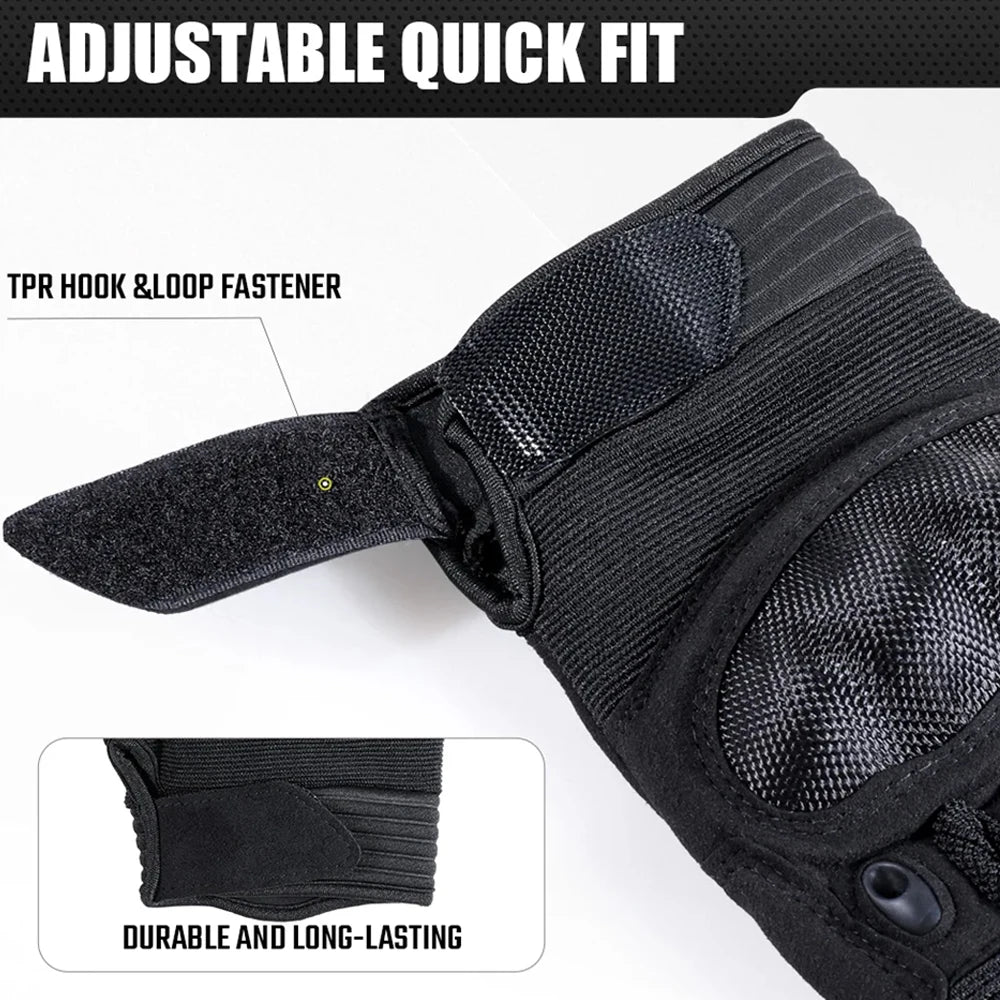 Men's Touch Screen Tactical Gloves for Outdoor Cycling Hiking Camping Hunting Airsoft Combat with Hard Shell Anti-skid Grip