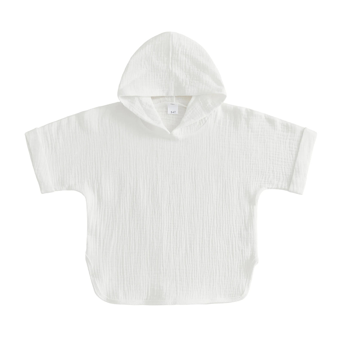 Kids Girls Boys Swim Cover-up, Toddler Hooded Bath Towel Solid Color Beach Clothes