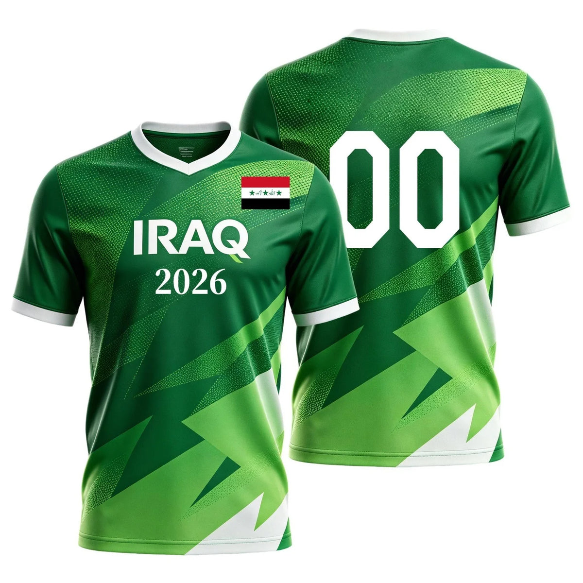 Iraq 2026 T Shirts Soccer Jersey For FansShort-Sleeve T-Shirt for Kid/Adlut,Suitable for Outdoor Activities And Everyday Wear