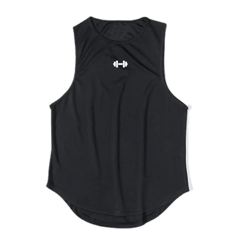 Summer Mens Gym Tank Tops Fitness Clothing Mesh Quick Dry Loose Fit Bodybuilding Sleeveless T Shirts Men Fashion Basketball Vest