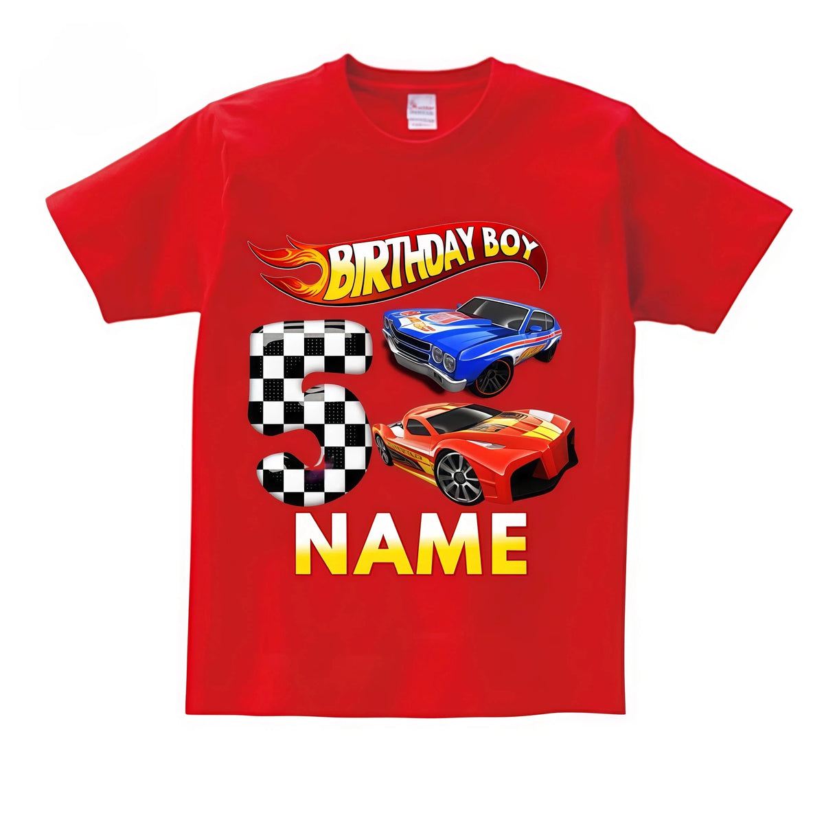 Kids Racing Birthday T Shirt 5 Year Old 2nd T Shirt Kids Shirts for Children Party BOYS Summer Custom Name Toddler Baby T Shirts