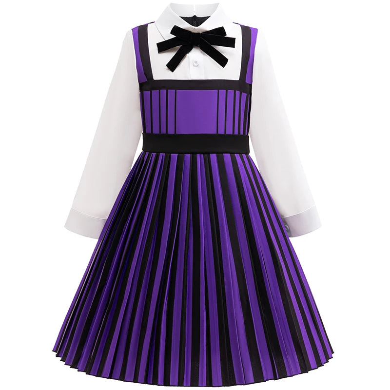 Kids Girls Clothes 2PCS Jacket Dress Enid Cosplay Halloween Costume Birthday Party Dresses Carnival Children Clothing Outfits