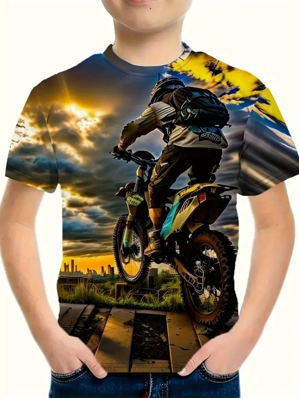 Kids Clothes Boys T Shirt Short Sleeve Stylish Car Racing Graphic T Shirts Children Summer Clothes Casual Streetwear Boy Clothes
