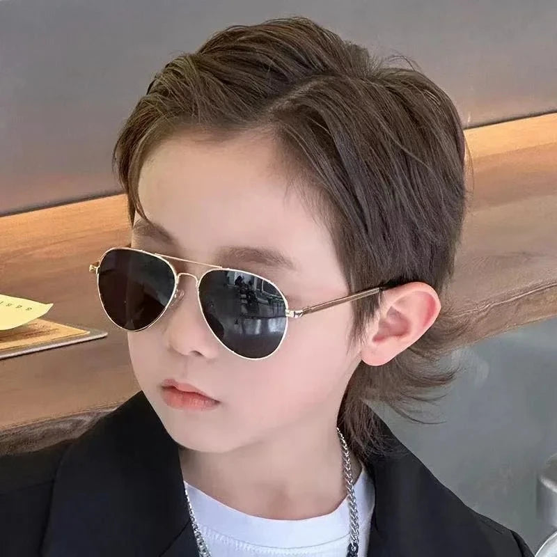 Metal Children Sunglasses Vintage Square Sun Glasses Outdoor Cute Girl Boy Fashion Glasses Protection Classic Kids Sunglasses