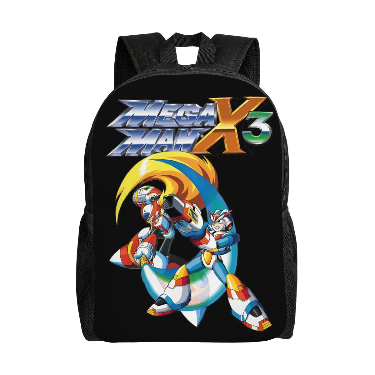 Megaman X Scifi Video Game   Backpack for Men Women Fashion High School Hiking Travel Daypack  Laptop Canvas Bags Lightweight