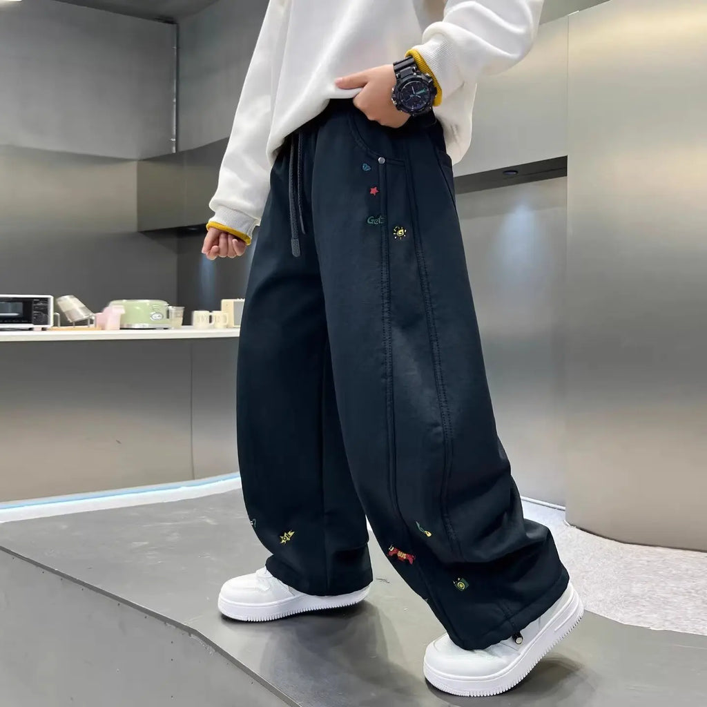 2025 Kids Clothes Boys Cargo Pants Spring Autumn Big Kids Sport Straight Loose Pants Teenage Streetwear Trousers Joggers Pants