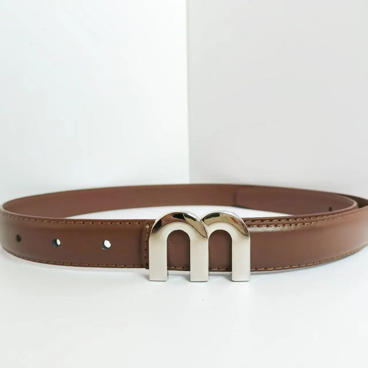 Women's Belt M. High-Quality Silver Buckle Is Best Paired With Dress Jeans Women's Belts