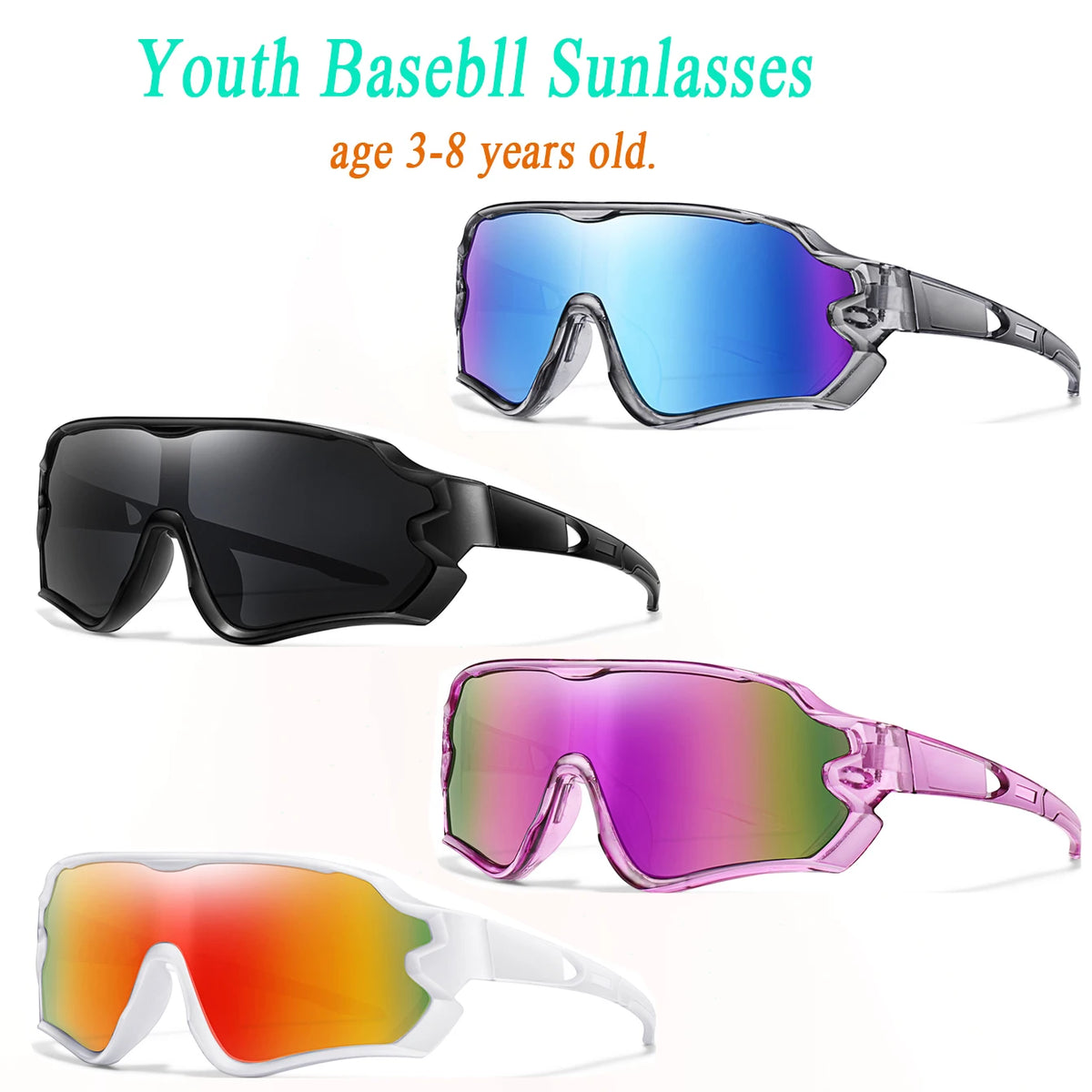Children Outdoor Sports 3-8 Years Old Boys And Girls Riding Kids Cycling Sunglasses UV400  Camping Goggles Fishing Bike Eyewear