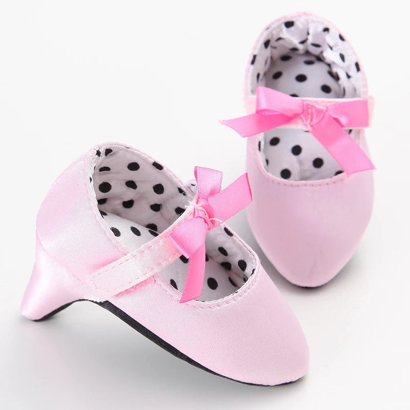 Baby Girls High Heels First Princess Shoes Soft Sole Spring Autumn Bow Toddler Party Dress Shoes