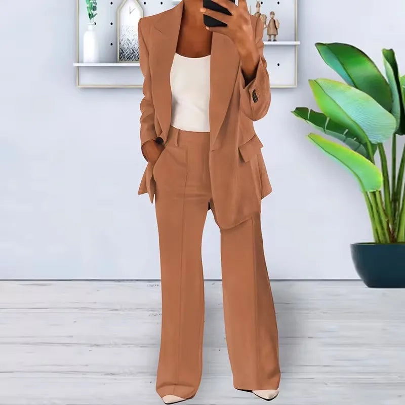 European and American Fashion Lapel Slim Fit Cardigan Temperament Suit