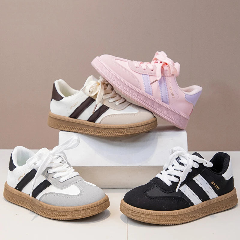 Children's Board Shoes Boys Sneakers 3-18 Years Old Khaki Boys Girls Single Shoes Four Seasons Non-slip Kids De Training Shoes