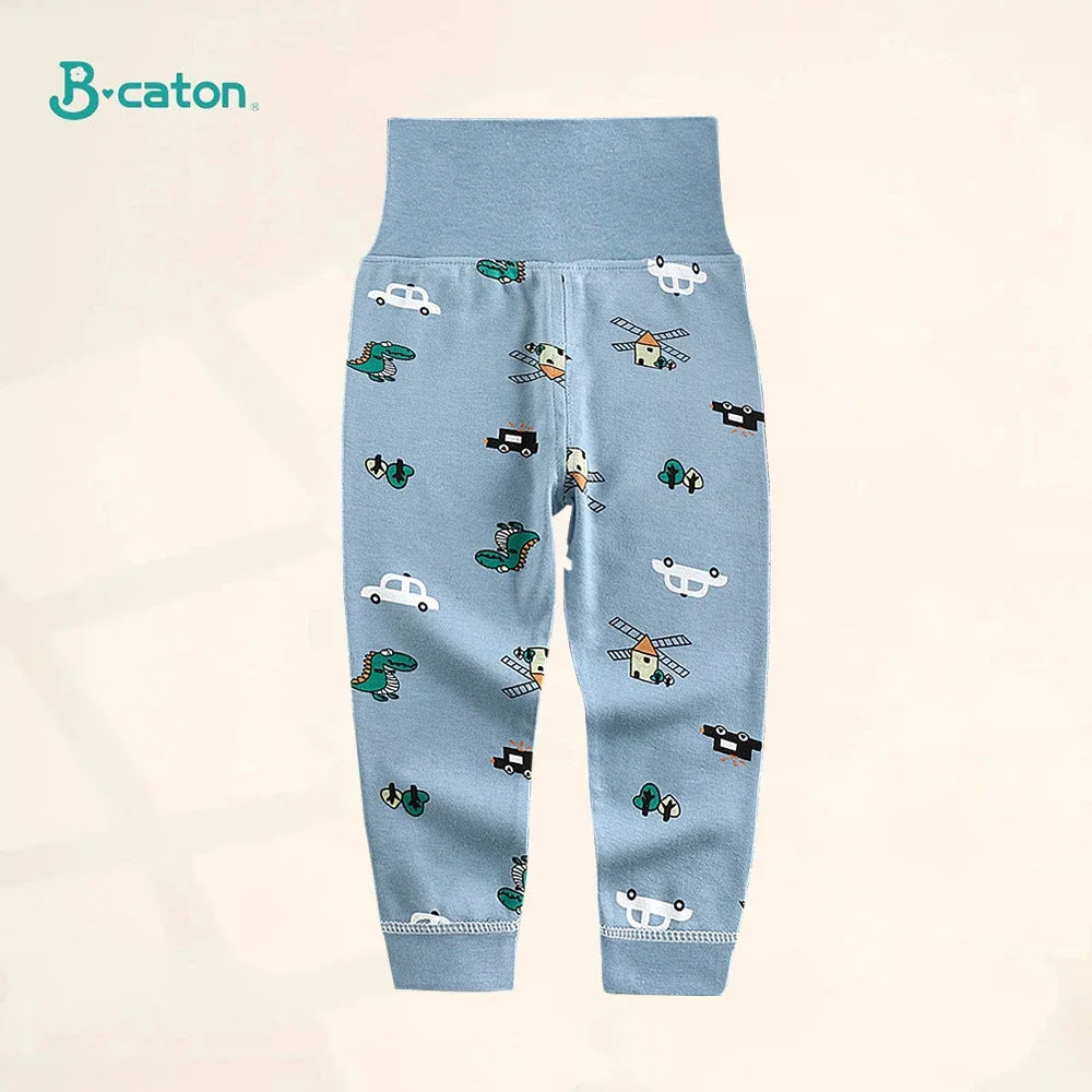 Spring Autumn Children Pajamas Set High Waist Cotton Kids Long Johns Sets Boys Girls Cotton Underwear Set for 1-6 Years Old