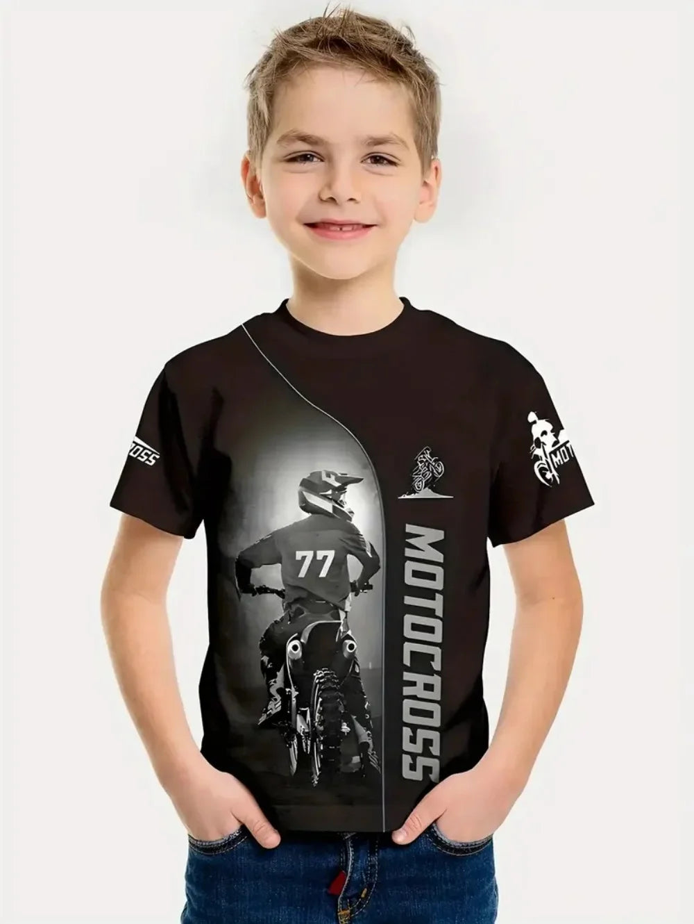 Kids Clothes Boys T Shirt Short Sleeve Stylish Car Racing Graphic T Shirts Children Summer Clothes Casual Streetwear Boy Clothes
