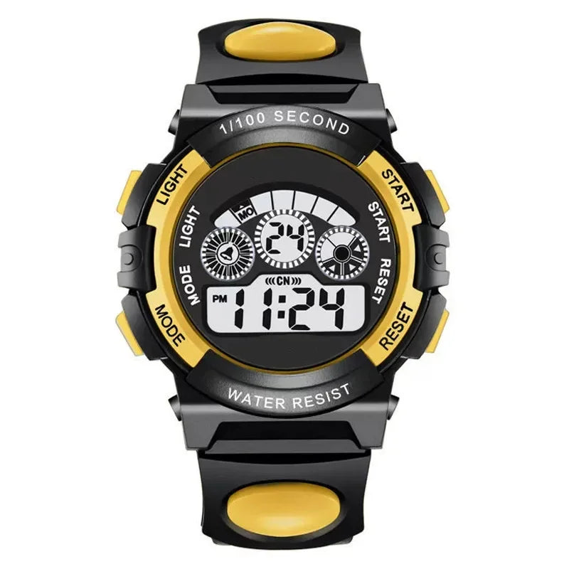 Kids Digital Watch Waterproof LED Luminous Sport Silicone Strap Children Boy Girl Multi-Function Alarm Stopwatch Calendar Clock