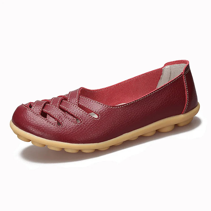 Loafers For Women 2021 Hollow Out New Moccasins Women'S Ballet Flats Pu Leather Female Shoes Woman Loafers Tenis Feminino