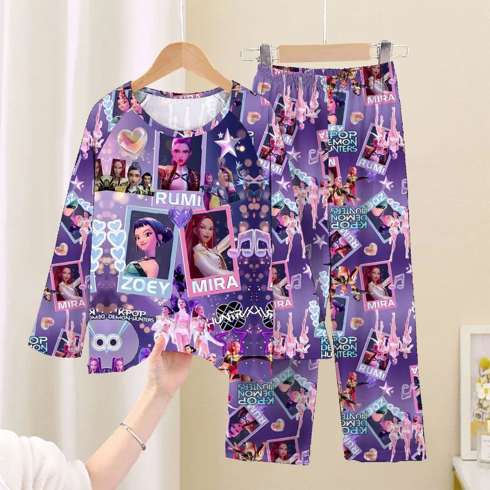 Full Sleeve Girls Pajamas Sets Pyjamas Kids 2Pcs Homewear Children's Sleepwear for Boys Baby Pajamas Teens Cosplay Nightwear