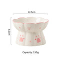 Pet Cat Ceramic Food Bowl Elevated Drinking Eating Feeders Small Puppy Dogs Snack Water Bowls Set Cats Feeding Accessories