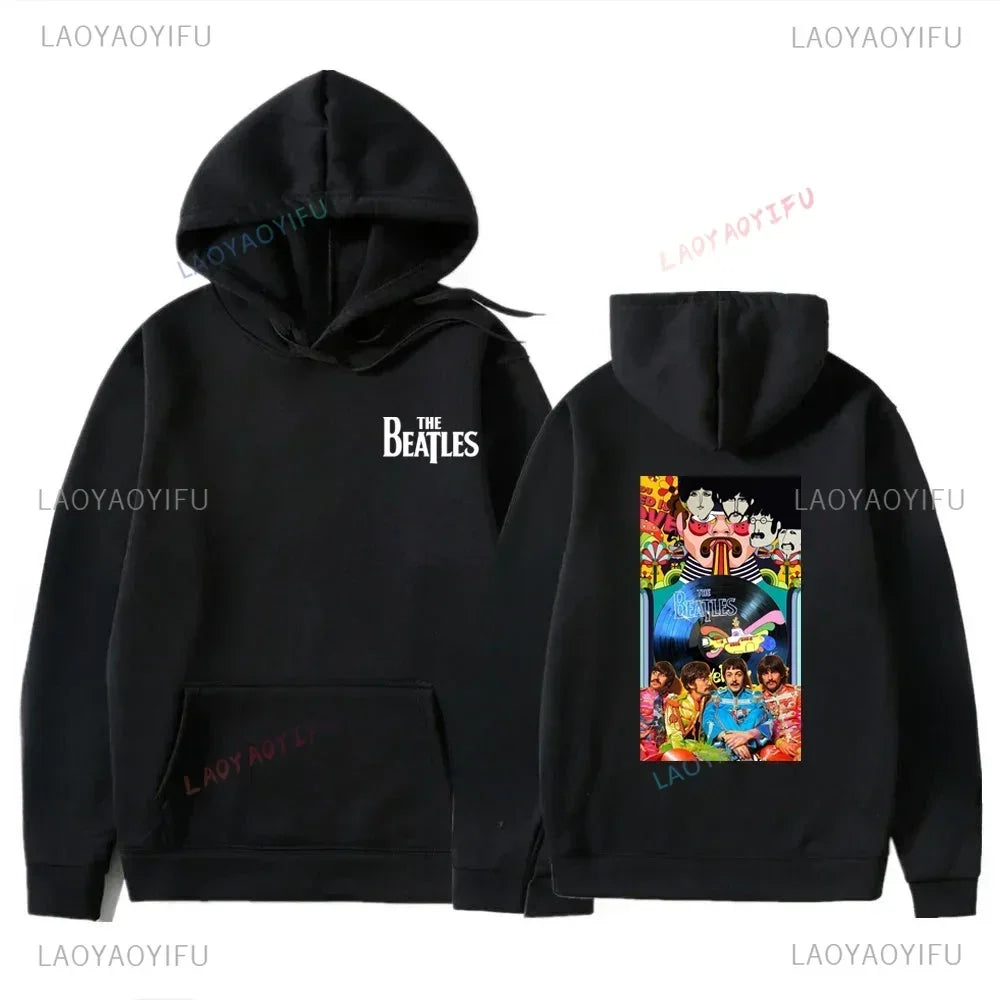 The B-Beatles Metal Rock Band Hoodie Men Women High Quality Sweatshirt Autumn Oversized Pullovers Autumn and Winter Long Sleeve
