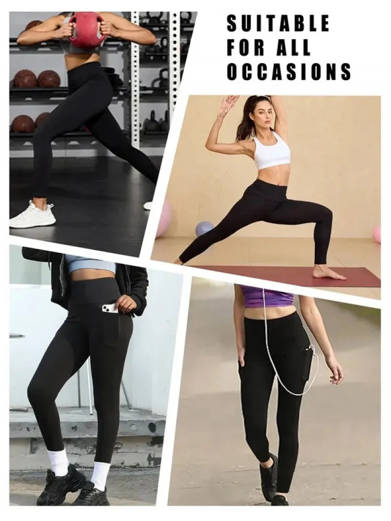 Women's fitness running high waisted slim fit sports pants yoga leggings fast drying jogging casual women's training pants