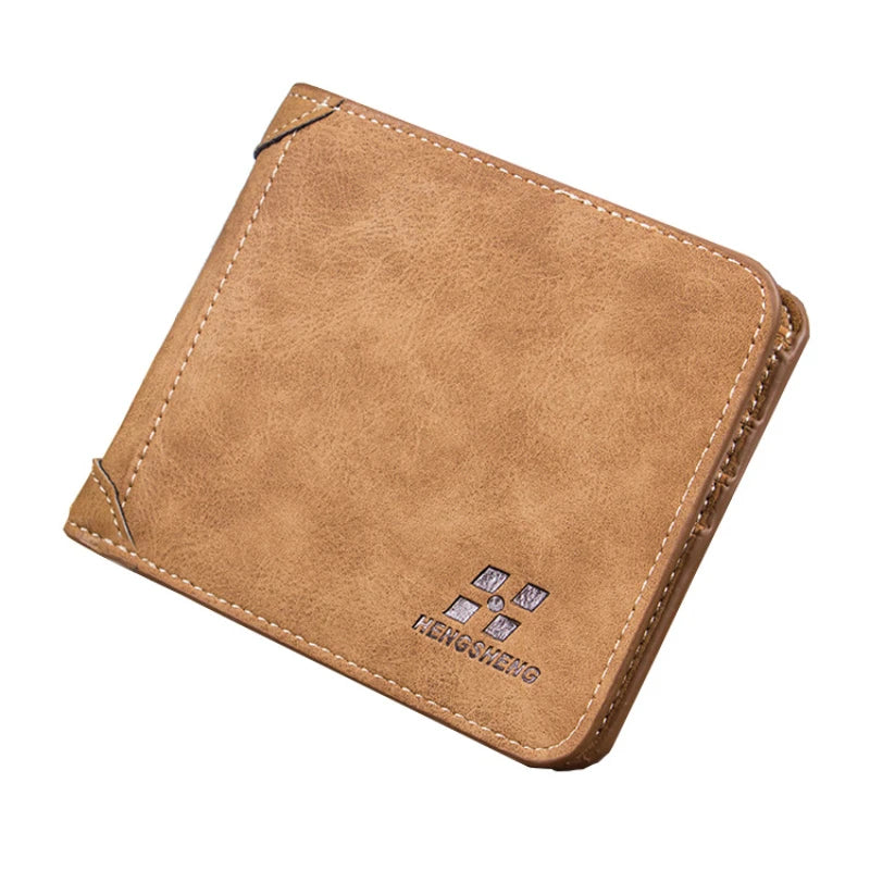Men's Wallets European and American Retro Wallets Thin Fashion Casual Nubuck Leather Horizontal and Vertical Men's Wallets
