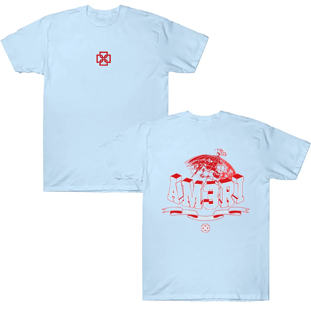 Duki Remera Irema DUKI AM3RI Graphic T Shirts Men Fashion Oversized Short Sleeve Tops Streetwear Unisex High Quality Cotton Tees