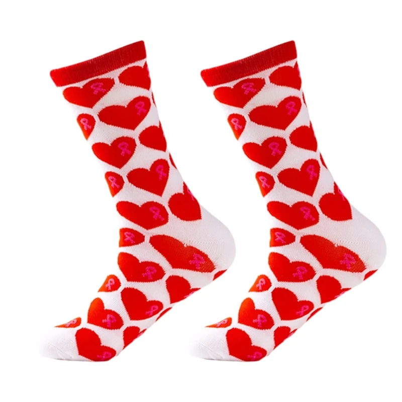 Womens Breast Cancers Awareness Socks,Soft Pink Ribbon Sport Socks Gifts