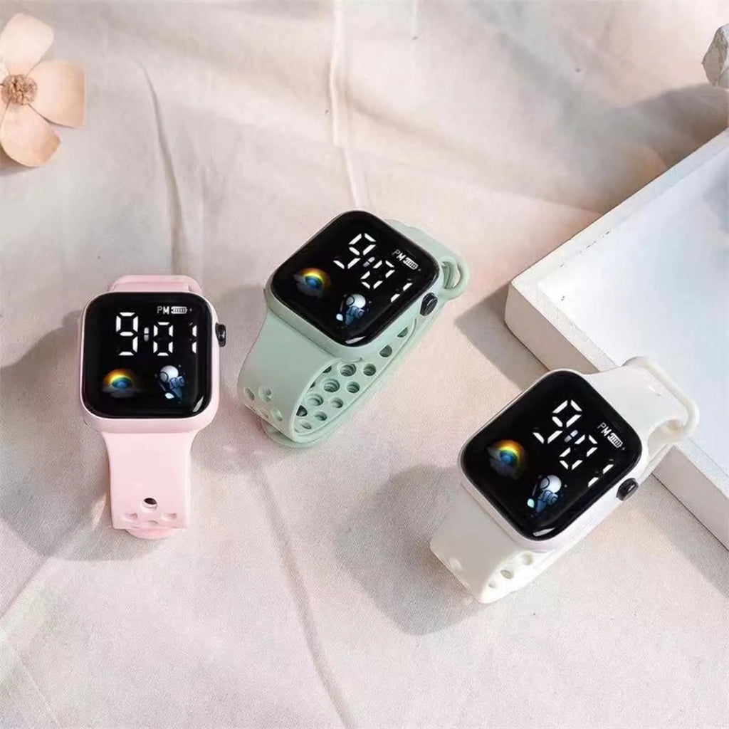 LED Digital Watch For Kids Boys Sports Waterproof Watches Girls Silicone Digital Watch Casual Childrens Electronic Reloj