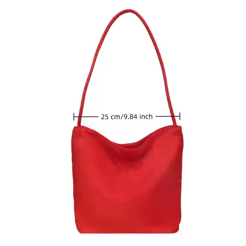Women's High Capacity Handbag Underarm Handbag Shoulder Bag Waterproof Embroidered Letters Underarm Bag Tote Bags