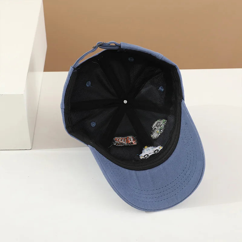 2025 Car Children Baseball Cap for Girls Boys Embroidery Cartoon Kids Boy Hat Spring Autumn Child Sun Hat Cotton Kids Cap 3-8Y