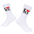 I Love My Girlfriend Boyfriend Men Women Fashion Socks Funny Stockings Valentines Day, Anniversary, Birthday Gift Ideas