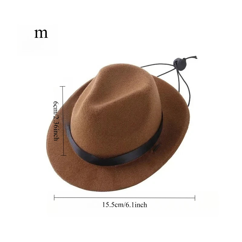 Pet Hat Dog Cat Western Cowboy Hat Halloween Pet Outdoor Caps  Funny Retro Photo Prop Dog Accessories Doll Decor Pet Products
