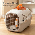 Portable Airline Approved Pet Travel Crate, Anti-Stress Cat Carrier with Top Window Safe Car Kennel for Small Dogs and Cats