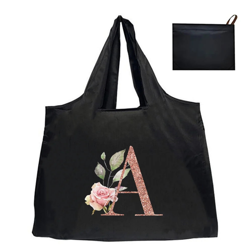 Shopping Bag Tote Bag Foldle Grocery Organizer Reusable Handbags Shoulder Bags Convenient Large-Capacity Large Tote For Fashion