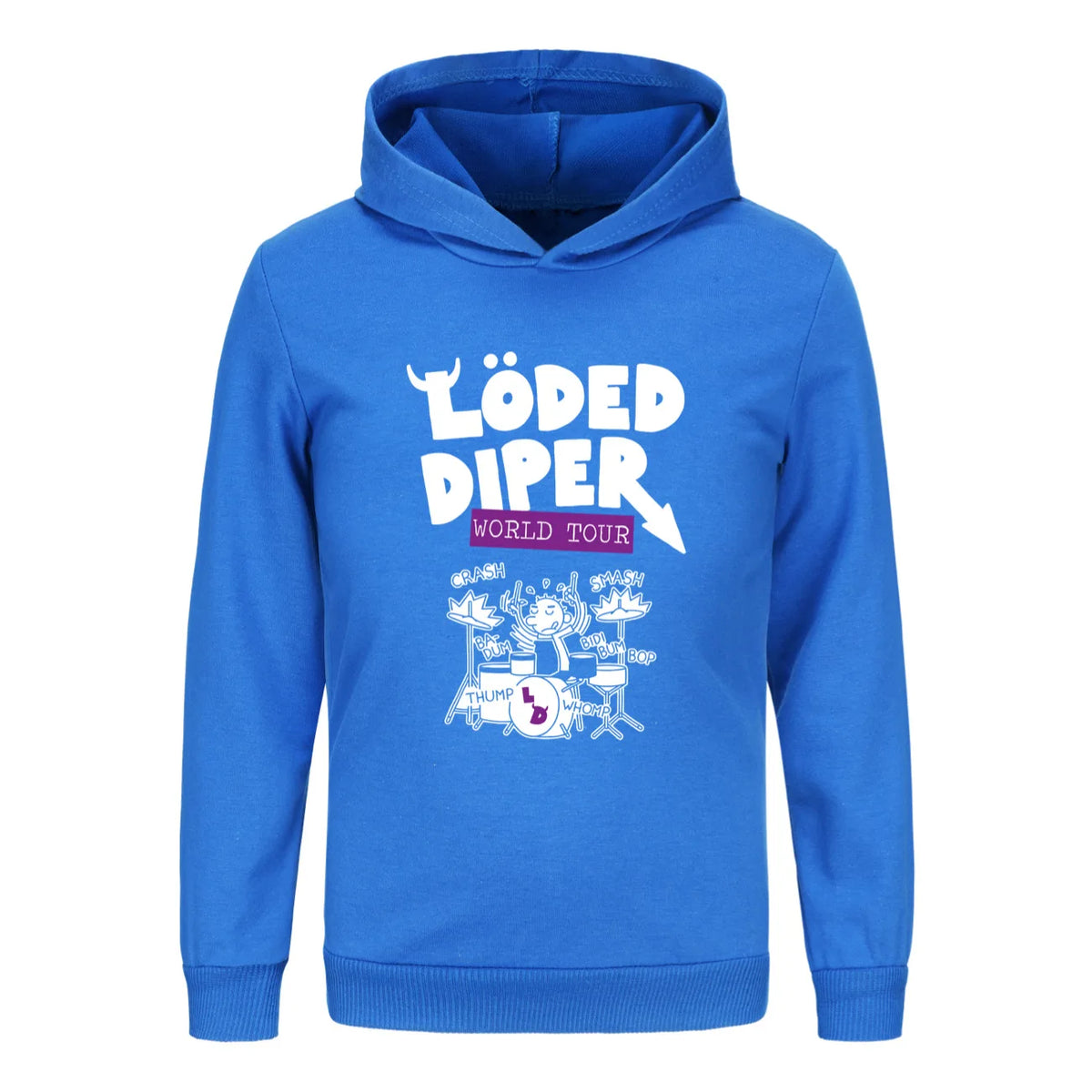 Kids Loded Diper Hoodie Diary of a Wimpy Kid Rock Band Pullover Hooded Sweatshirt for Boys Girls Casual Music Fans Top