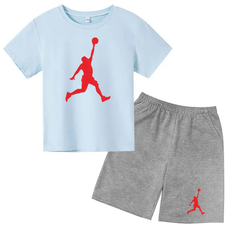 Kids T-shirt Summer 3-14Y Boys/Girls Toddler Top + Shorts 2P Pretty Girls Casual Fashion Charming Sunshine Sports Party Set Gift