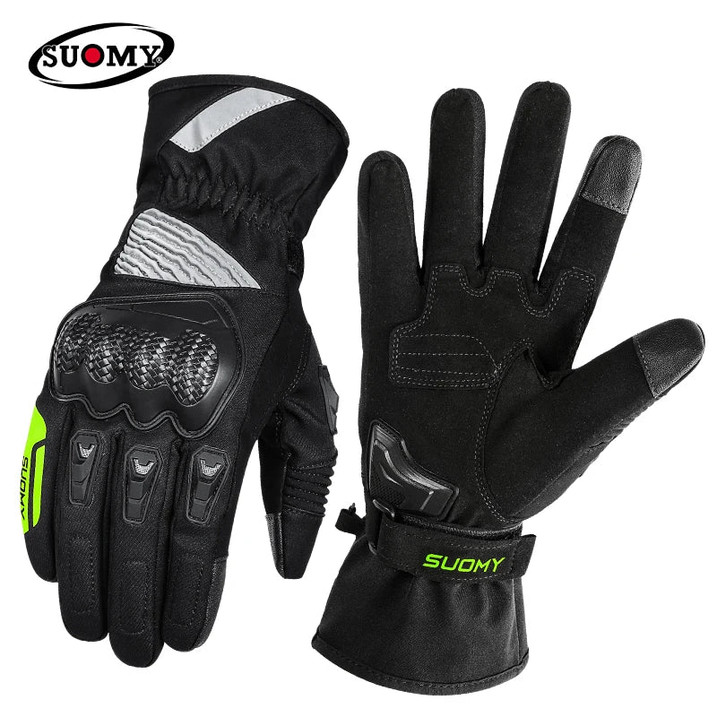  Women's Pink Winter Motorcycle Gloves, Waterproof Warm Windproof, Anti-Fall Urban Commuter Men Motorbike Gloves