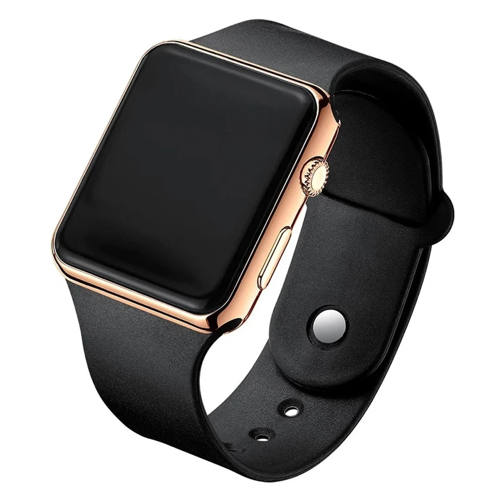 New Fashion Women Men Square LED Digital Watch Students Sports Electronic Watch Couple Watches 2024