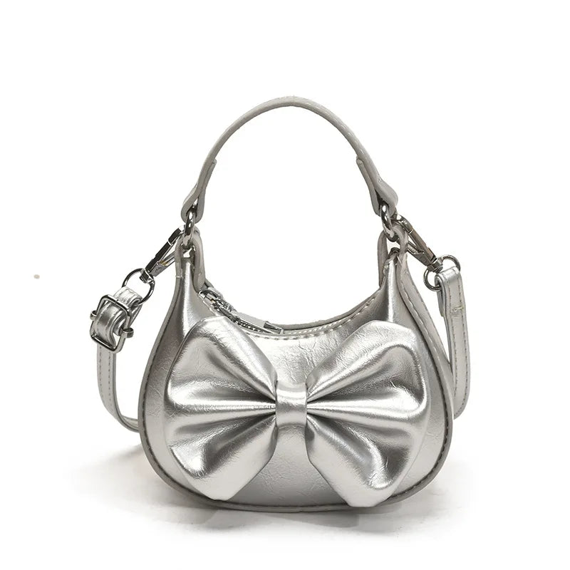 2026 New Kids Girls Cute Bowknot Handbag Fashion Crossbody Bag Detachable Strap Mini Shoulder Bag for Children Stylish Purse