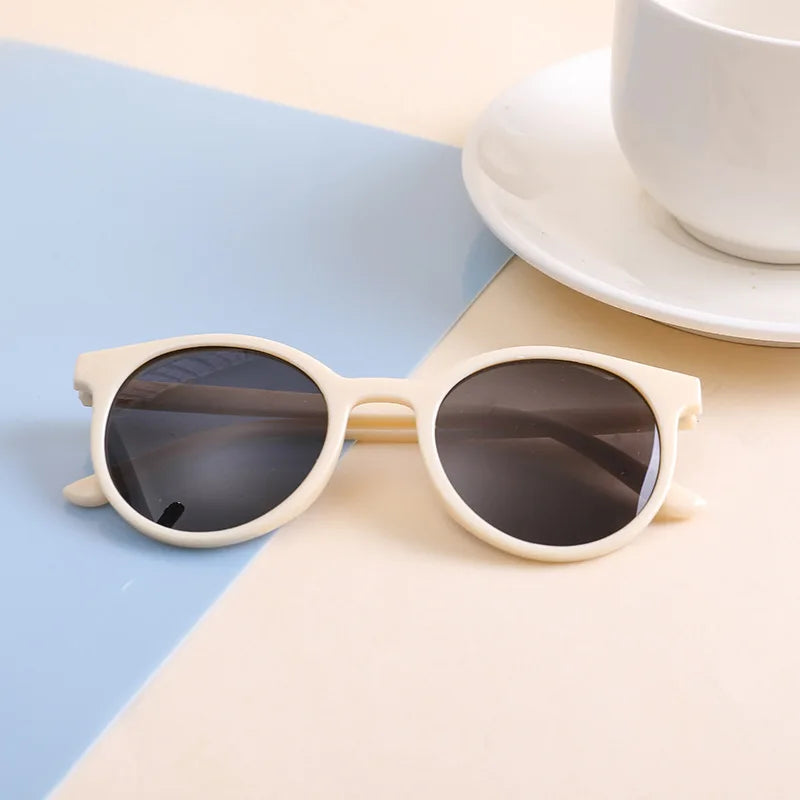 Kids Fashion Sunglasses Children Glasses Boy Girl Stylish Goggles Baby Student Eyewear Cute Baby Small Round Shape Party Glasses