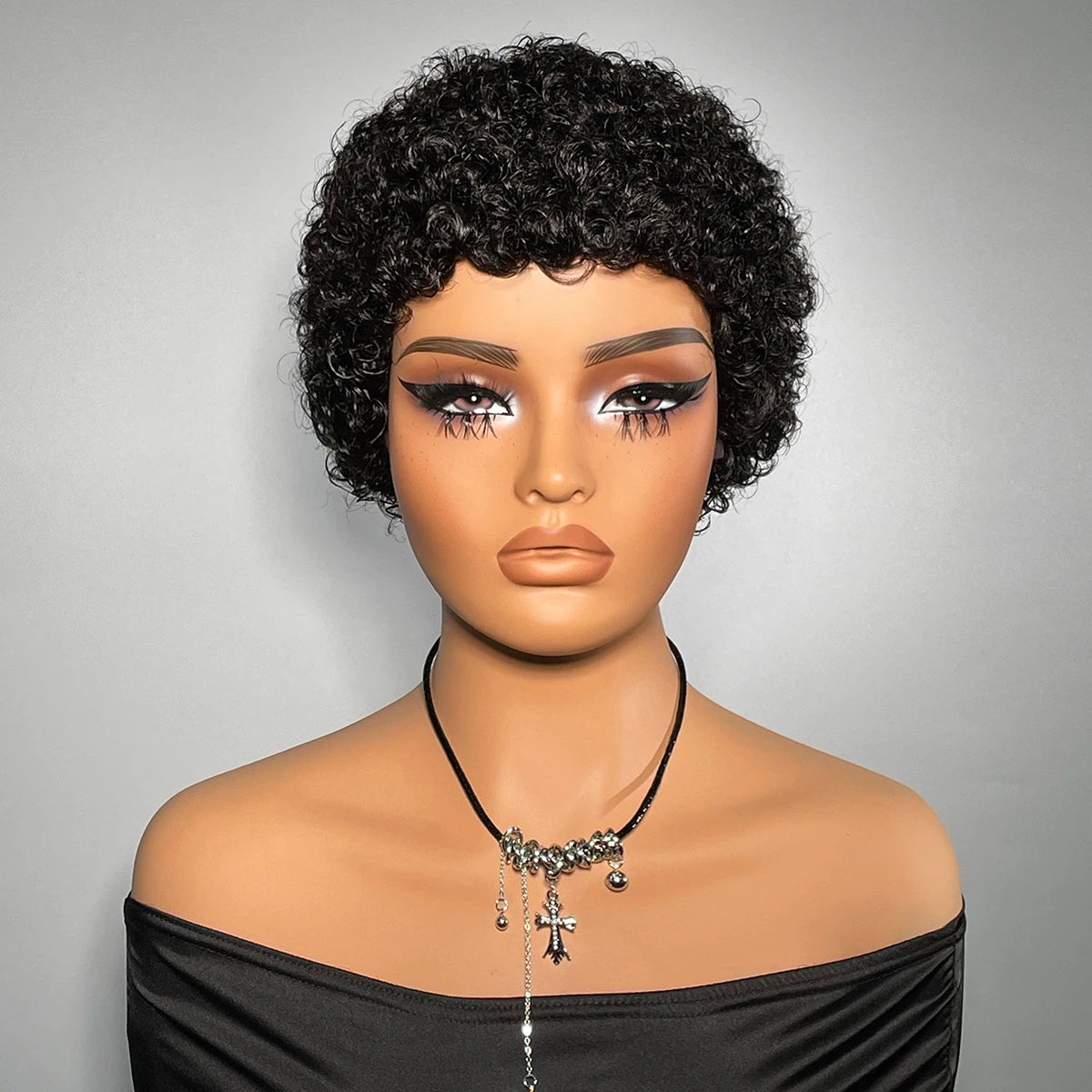Kinky Curly Human Hair Wigs For Women Colored 27 99J Short Curly Wigs 100% Human Hair Machine Made Cheap Wigs on Sale Clearance