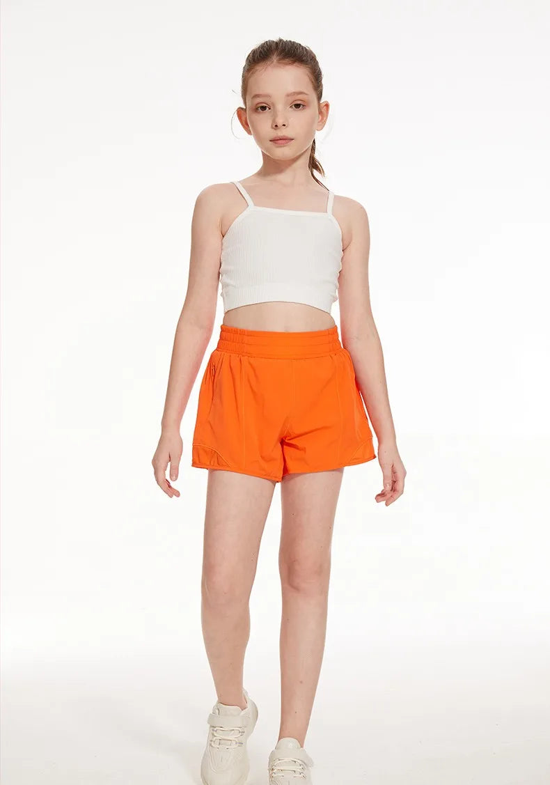 Children Shorts Light Weight Sports Shorts For Girls Breath Candy Color Baby Short Pants Kids Teen Girl Running Clothes Summer